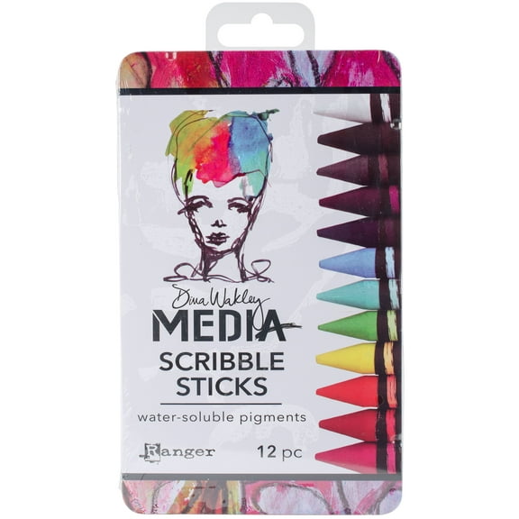 Dina Wakley Media Scribble Sticks 12/Pkg-