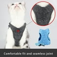 thumbnail image 2 of Methold Cuerda de tracción Duradero Profesional A prueba de escape Pequeño gato Cinturón Ligero Correa suave Elástico Chaleco para mascotas Suministros para gatos Azul cielo M, 2 of 6