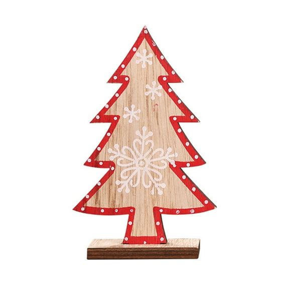Gymnture christmas Creative Wooden Christmas Tree Desktop Table Decoration Christmas Party Mini Christmas Tree Xmas Party Decoration Ornament Wood Grain