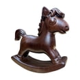 thumbnail image 3 of Estatua de caballo mecedor, adorno de escritorio, colección decorativa, artesanía, animal de madera Estilo B, 3 of 9