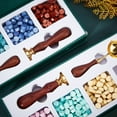 thumbnail image 5 of 1 box DIY Scrapbook Brass Wax Seal Stamp Wood and Wax sets Mixed color box: 112x250x35mm, 5 of 7
