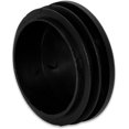 10 Pcs Black Round Ribbed Tube Inserts Chair Table Legs Plastic Plugs