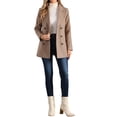 thumbnail image 2 of Abrigo de mujer INSPIRE CHIC, abrigo de doble botonadura con solapa, abrigo de invierno hasta el muslo, talla S, color caqui, 2 of 6
