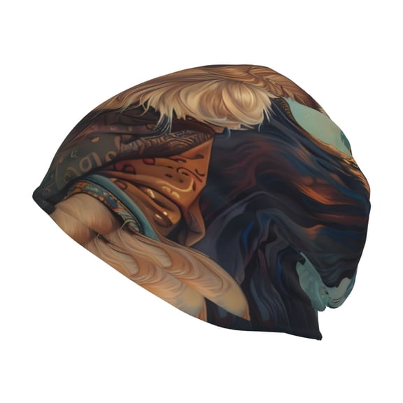 KLL Tree Meditating Golden Retriever Winter Fall Beanie Knit Hats for Men & Women - Warm & Soft Stylish Toboggan Caps for Cold Weather