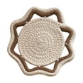 thumbnail image 2 of Rope Trivet Octagon heat resistant pad Heat Resistant Pot Holder Macrame Table Mat for Kitchen Dining Christmas Halloween Decor Set of 2 Cotton Placemat for Serving Dishes, Brown, Pot Holder Mat, 2 of 6