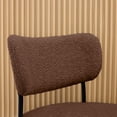 thumbnail image 6 of Lontai Modern Accent Chair, Upholstered Dining Chairs Side Chair, Armless Dining Chair , Set of 2, Brown, 6 of 7