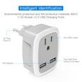 thumbnail image 3 of 220V to 110V Voltage Converter US to Europe, European Travel Plug Adapter, PD 20W Quick Charging, 2 USB-A & 2 USB-C Port, Universal 1400W Power Converter Adapter Combo for Italy, Spain, France, 3 of 4