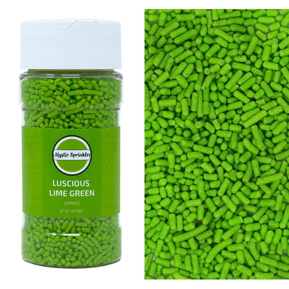 Mystic Sprinkles Luscious Lime Green Jimmies 3 Ounce Bottle