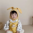 thumbnail image 3 of ZAXARRA Kids Bunny Ear Hat Cute Soft Warm Winter Cap Button Closure Rabbit Hat for Girls Boys, 3 of 8