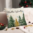 thumbnail image 5 of Wzzjkit Christmas Pillow Covers Decoration, 18x18in Christmas Green Printed Winter Throw Pillows Cushion Case Couch Decor for Christmas Home Outdoor Decorations, Christmas Pillow Cases, 5 of 7