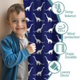 thumbnail image 3 of Blackout Kids Curtains,DarkBlue White Dinosaurs Silhouettes Pattern Childrens Insulated Curtains Set Of 2,Bedroom Essentials,Toddler Room Decor 42"x63", 3 of 5
