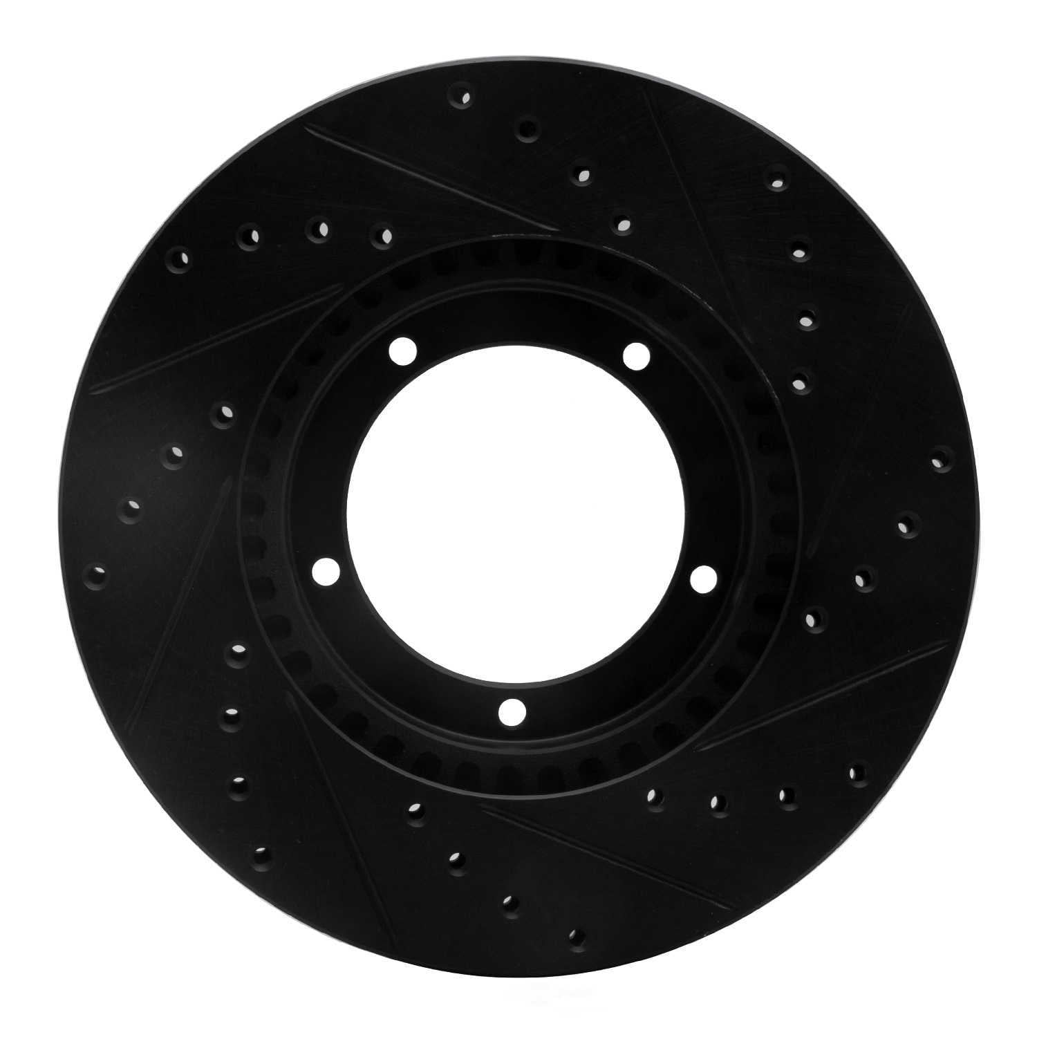 Dynamic Friction Company 633-02001L DFC Brake Rotor - Drilled And Slotted - Black