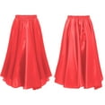thumbnail image 4 of Hansber Kids Girls Long Full Circle Ballroom Dance Skirt Spanish Flamenco Belly Skirt Cha Cha Latin Red 110, 4 of 5