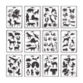 thumbnail image 1 of IKemiter Children 12Pcs/Set Plastic Animals Painting Template for DIY Albums Painting Craft, 1 of 7