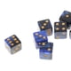 thumbnail image 5 of Juego de 10 dados de seis caras de colores surtidos para juegos de rol y juegos de mesa. Azul negro, 5 of 6
