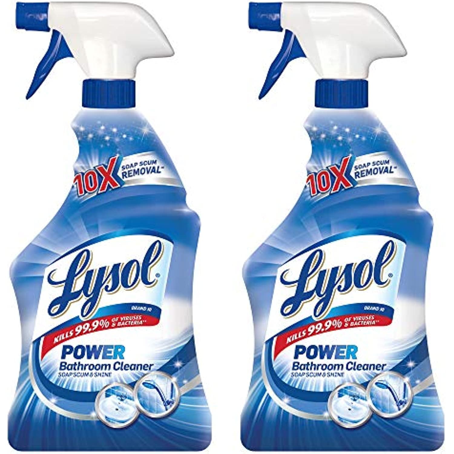 Lysol Power Bathroom Cleaner Trigger, 22 Ounces (Pack Of 2)