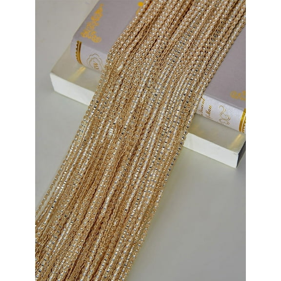 Zhuge 1 Pack 39 x 79 Inch Curtains for Doorways Room Divider Curtains Hippie Room Decor Hanging Beaded Curtains for Bedroom Closet Door,Champagne