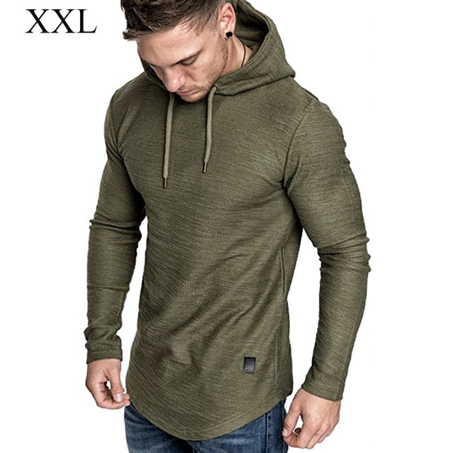 Sonducket Sudadera con capucha de algodón para hombre, sudadera con capucha absorbente de sudor, suéter de manga larga con capucha Sudaderas y sudaderas con capucha XXL,Verde Sonducket AP000756-19