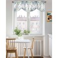 thumbnail image 3 of Purple Flowers Tie Up Valances Curtain, Adjustable Kitchen Butterfly Watercolor Floral Leaf Valances for Windows Decor, Rod Pocket Short Curtains Set for Bedroom/Bathroom, 42"x18", 3 of 8