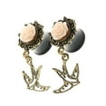 thumbnail image 1 of 1 par de tapones para los oídos, es, calibradores, ensanchadores, piercings, joyería de moda para mujer 10mm Hugo Túneles tragar enchufes, 1 of 7