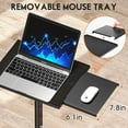 thumbnail image 6 of Projector Stand Tripod with Removable Mouse Tray, Adjustable Laptop Tripod Stand from 23.5"-46.5" with Gooseneck Phone Holder, Stand for Office, Home, Stage, Studio, DJ Racks Holder Mount, 6 of 9