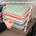 thumbnail image 2 of Mind Reader 3-Tier Paper Tray, Desktop Organizer, File Storage Metal, 11.5"L x 13.75"W x 10"H, Pink, 2 of 7