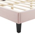 thumbnail image 5 of Platform Bed Frame, Twin Size, Pink, Velvet, Bedroom, Modern Contemporary Boutique HB35281, 5 of 12