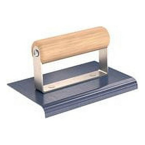 Bon 22-771 Edger - Blue Steel 6-inch X 4-inch - 3/8-inch Radius 1/2-inch Lip Wood Handle