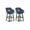 Blue, variant on Signature Design by Ashley Tallenger Tall Upholstered Swivel Barstools, Set of 2, Black Faux Leather, 30 Inch Seat Height