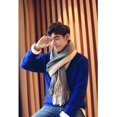 thumbnail image 3 of Bufanda de diseñador de invierno para hombre, bufanda de algodón con retazos, chal de marca para hombre, bufandas de cachemira de punto, chales y bufandas pashmina con T, 3 of 5