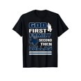 thumbnail image 2 of God First Family Second Then Dallas Western Cowboy T-shirt With Fancy Print, Casual Comfy Tee, Trendy Short Sleeve Top For Summer Daily Wear - 220g Tee For Adult, Men, Women, Teen, Teenager,, 2 of 7
