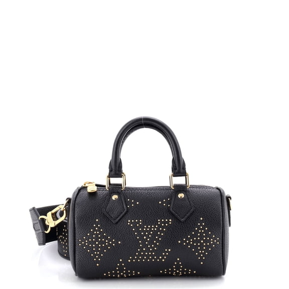 Pre-Owned Speedy Bandouliere NM Bag Studded Leather Nano By Rebag