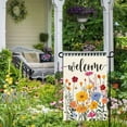 thumbnail image 3 of Spring Summer Floral House Flag 28x40 Inch Double Sided Outside Welcome Wildflower Daisy Outdoor Seasonal Decorative Large Garden Flag Decor 1-28, 3 of 6