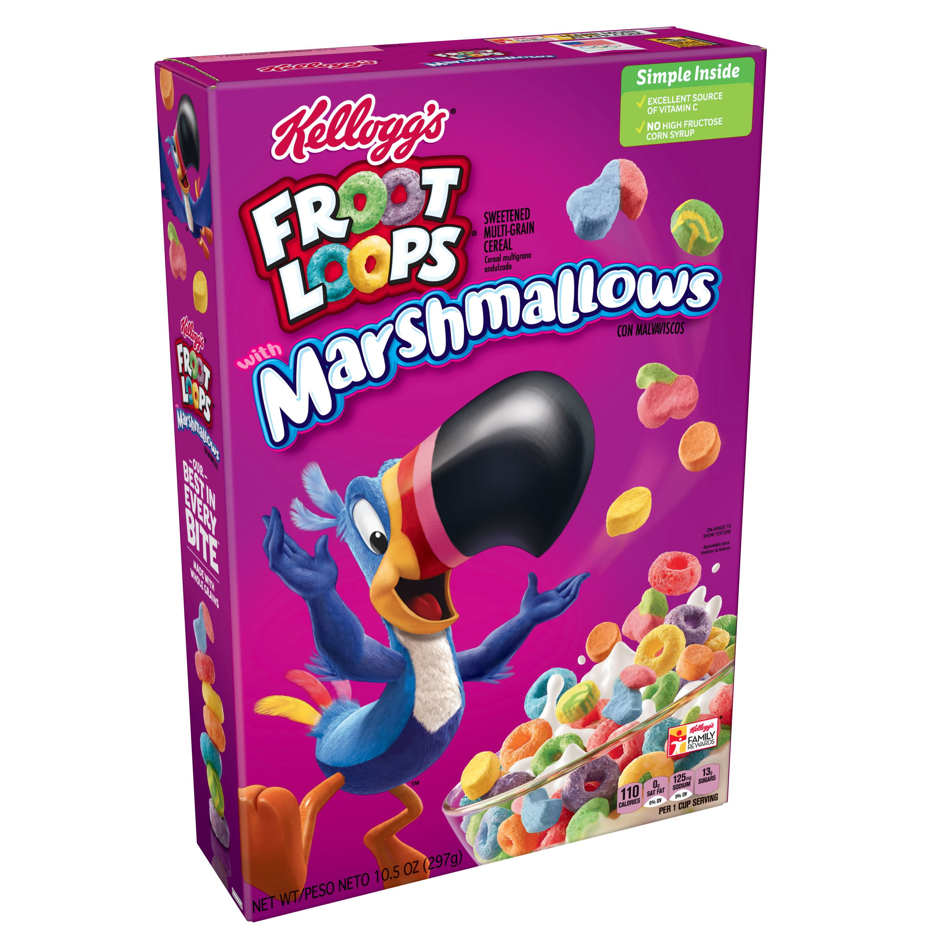 Kellogg’s Froot Loops with Marshmallow Breakfast Cereal 10.5 oz