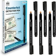 Nadex Counterfeit Pen, Easy Swipe - Gold for Real, Black for Fake, Detect Counterfeit Bills (6 Pack)