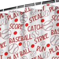 thumbnail image 3 of Baseball Word Pattern Shower Curtain 36"x72" ,Bathroom Decorative Shower Curtains Set with 12 Hooks,Modern Waterproof Washable Shower Curtain, 3 of 6