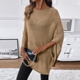 thumbnail image 5 of Lumtrix Womens Sheer Knit Poncho Crochet Summer Tops See Through Mesh Summer Fall Sweaters Beach Cover 2026 Khaki One Size, 5 of 8