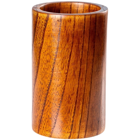 Wooden Kitchen Utensil Holder for Countertop, Natural Jujube Wood Kitchen Utensils Organizer, Hollow Drainage Design Utensil Storage Organizer for Spatulas Spoons, Farmhouse Pantry Decor
