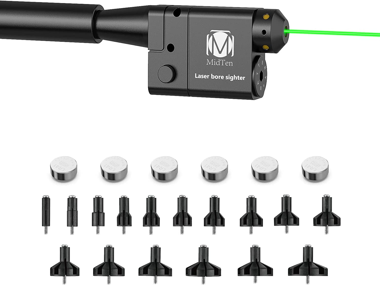 MidTen Bore Sight Kit, Green Boresighter for 0.17 to 0.54 with Button