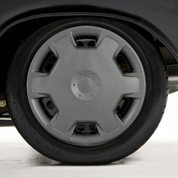 Set of Four 15" Silver Hubcap Wheel Covers for 2007-2009 Nissan Versa (Push-on)