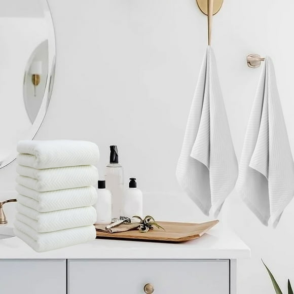 Toallas de secado rápido, juego de 5 toallitas suaves y absorbentes, tamaño grande para un secado rápido y tacto suave, ideales para el baño, la ducha y el baño de invitados. Aestivo |