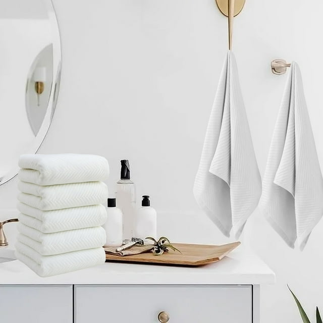 Xihbxyly Juego de Toallas de Algodón, Suaves y Absorbentes, de Secado Rápido, Elegantes y Esenciales para El Hogar, Ideales para Baños de Spa y Playa, para Una Experiencia Relajante para Adultos, Dis