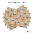 thumbnail image 2 of Placemats Set Of 4 / 6, Funny Cartoon Carton Cat Placemats For Dining Table Indoor/Outdoors Heat Resistant Washable Placemats 18" X 12", 2 of 8
