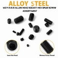 thumbnail image 2 of 300 Pcs Hexagon Socket Head Screws Stainless Steel Allen Head Screws Internal Hexagon Drive Cup Screws 2.5 to 8mm, 2 of 7
