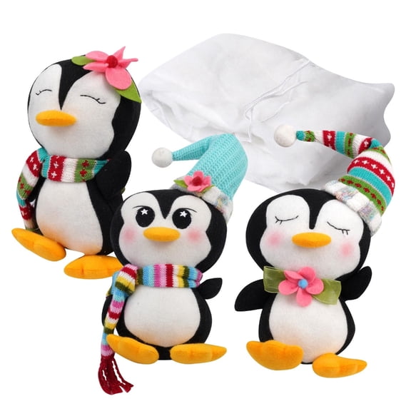 Christmas Staircase Decoration Plush Penguins With Nonslip Design Christmas Stair Decors For Holiday Homes Party Decors