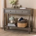 thumbnail image 3 of Bowery Hill Table Console 2 Tiroirs en Brun, 3 of 6
