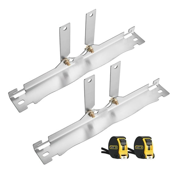 KFFKFF Stainless Steel Wheel Alignment Tool, Set of 2 Toe Alignment Plates with Measuring Tapes, Precise Automotive Tools for Home Use, Suitable for Cars, Trucks, SUVs, and Other Vehicles