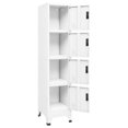thumbnail image 2 of vidaXL Locker Cabinet White 38x45x180 cm Steel, 2 of 5