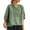 Green, variant on 3/4 Length Sleeve Womens Tops 2026 Trendy Casual Boho Vintage Lace V Neck Loose Plain Tshirt Womens Blouses