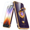 thumbnail image 1 of Funda Nonional para iPhone SE 8 7 con Soporte de Anillo y 2 Protectores de Pantalla, 1 of 5